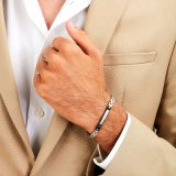 Armbnd til mnd Maserati Rustfrit stl 21,5 cm Slvfarvet #7