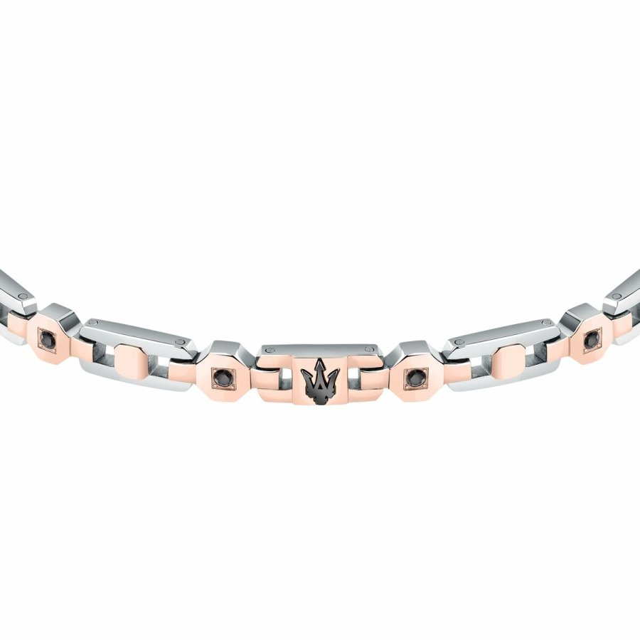 Armbnd til mnd Maserati Rustfrit stl 21,5 cm Slvfarvet #4