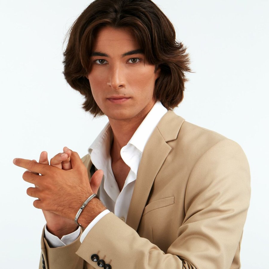 Armbnd til mnd Maserati JM423AVD21 Rustfrit stl 21,5 cm #5