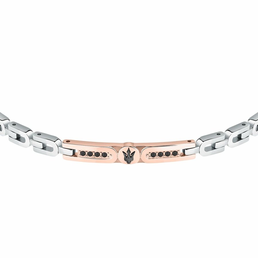 Armbnd til mnd Maserati Rustfrit stl 21,5 cm Slvfarvet #4