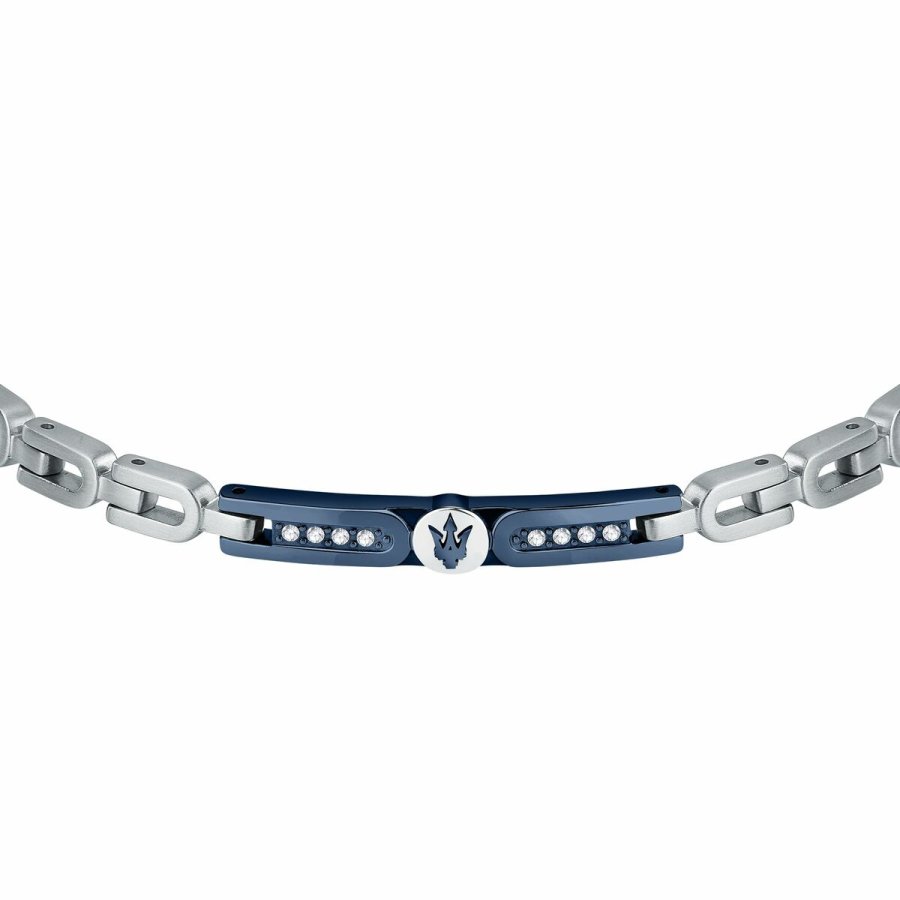 Armbnd til mnd Maserati Rustfrit stl 21,5 cm Slvfarvet #4