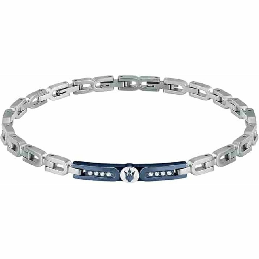 Armbnd til mnd Maserati Rustfrit stl 21,5 cm Slvfarvet #1