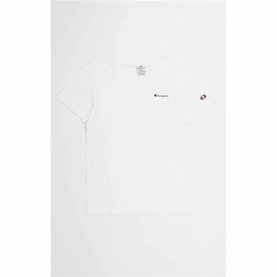 Kortrmet T-shirt til Kvinder Champion Crewneck #1