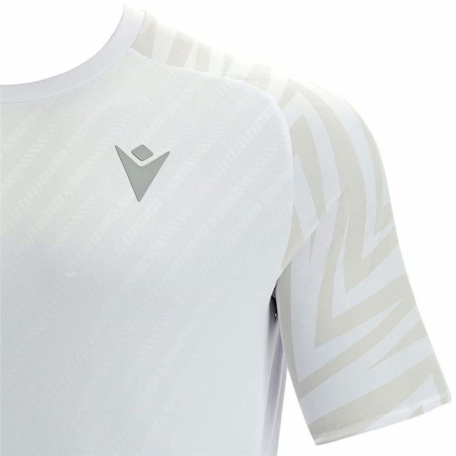 Kort�rmet T-shirt til M�nd Macron Prime Cb Pablo Hvid Padel #6