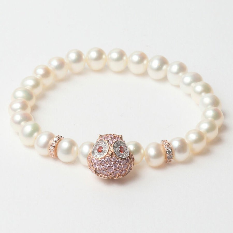 Armbnd til kvinder Lancaster JLA-BR-OWL-2-WH 16 mm #1