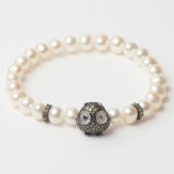 Armbnd til kvinder Lancaster JLA-BR-OWL-3-WH 16 mm #1