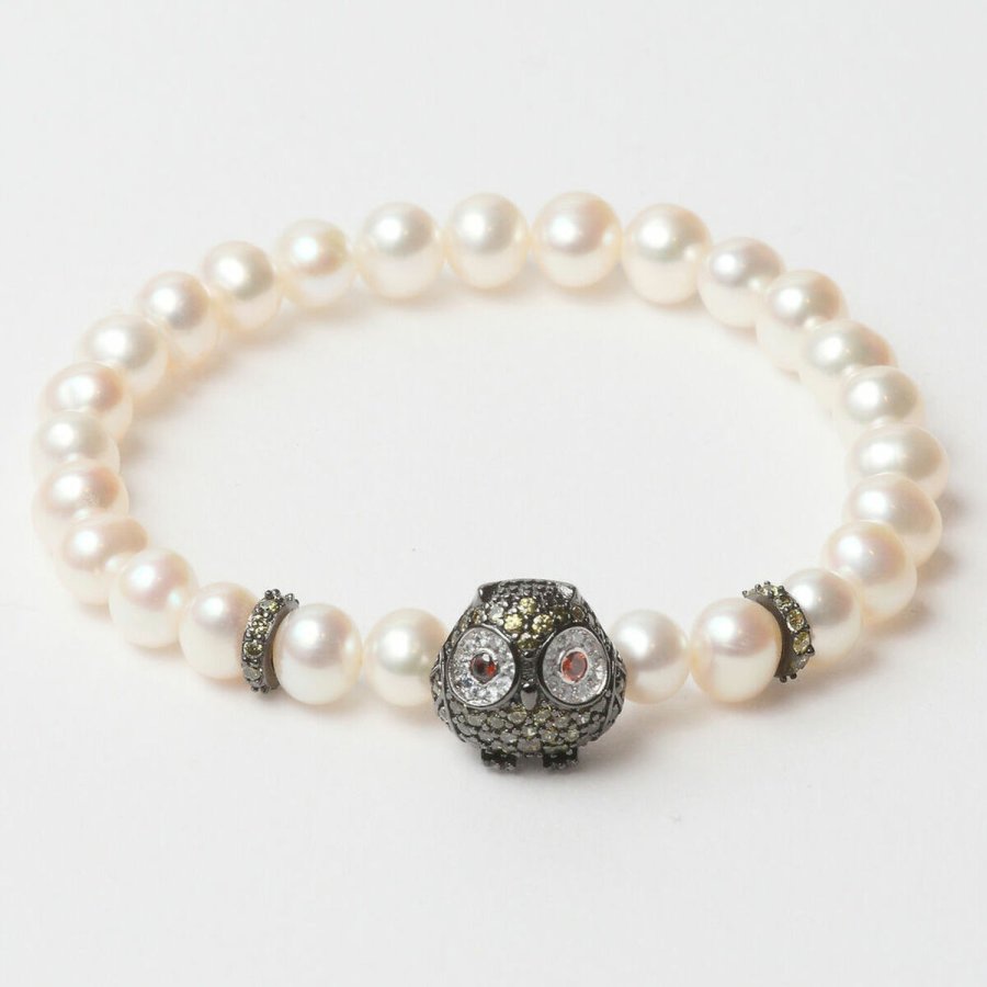 Armbnd til kvinder Lancaster JLA-BR-OWL-3-WH 16 mm #1