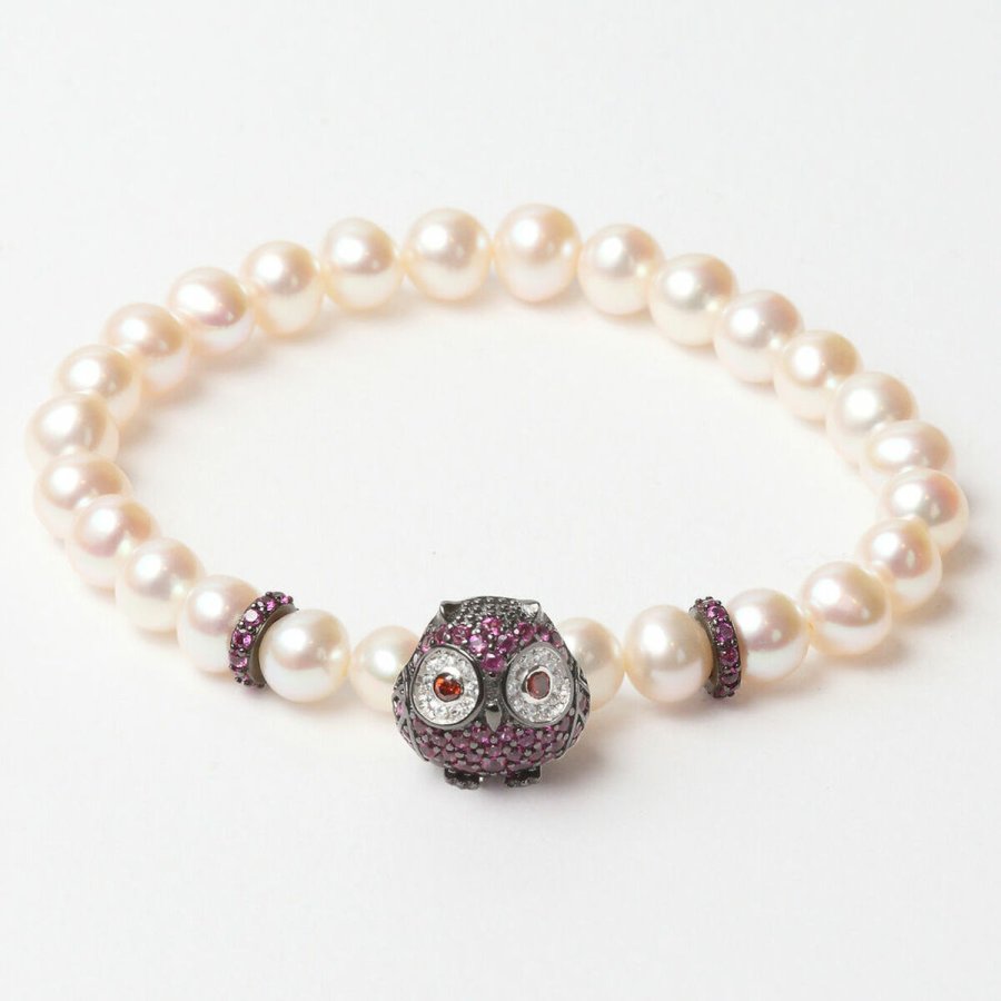Armbnd til kvinder Lancaster JLA-BR-OWL-5-WH 16 mm #1