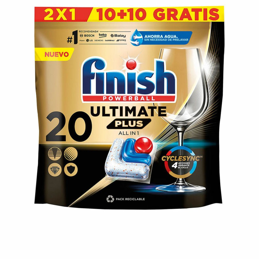 Opvaskemaskine tabletter Finish Ultimate Plus (20 enheder) #1