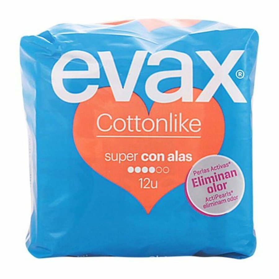 Super Hygiejnebind med Vinger Cotton Like Evax (12 uds) #1