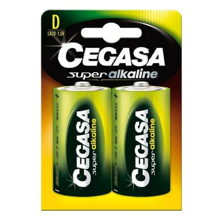 Alkalinebatterier Cegasa Bl.LR20 D 1,5V (2 uds) (12 enheder) #2