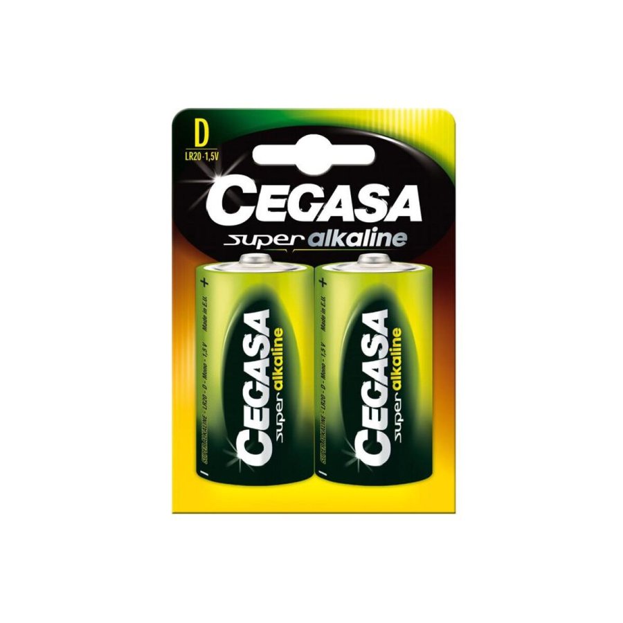Alkalinebatterier Cegasa Bl.LR20 D 1,5V (2 uds) (12 enheder) #1