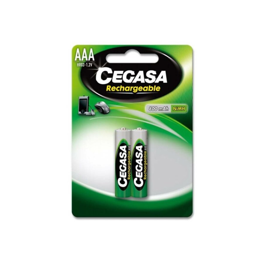 Genopladelige batterier Cegasa HR3 800 mAh 800 mAh (2 uds) #1