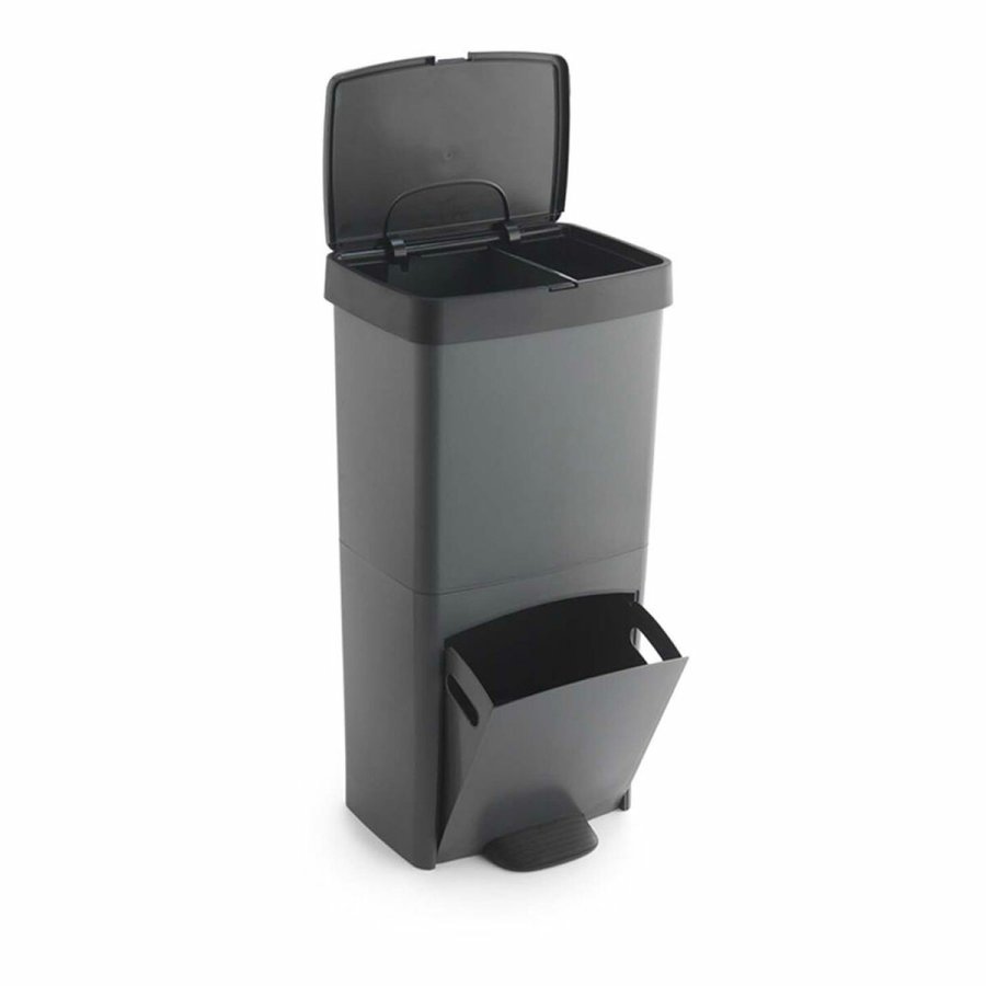 Affaldsspand til genbrug SP Berner Antracit 10 L 30 L x 2 Plastik 3 Rum (1 enheder) #1