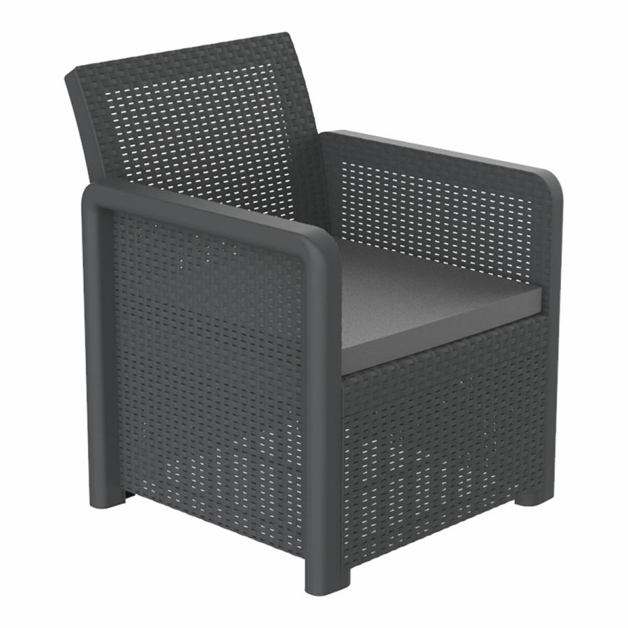 Bord med 2 l�nestole Shaf Antracit 57 X 57 X 42 CM (3 Dele) #3