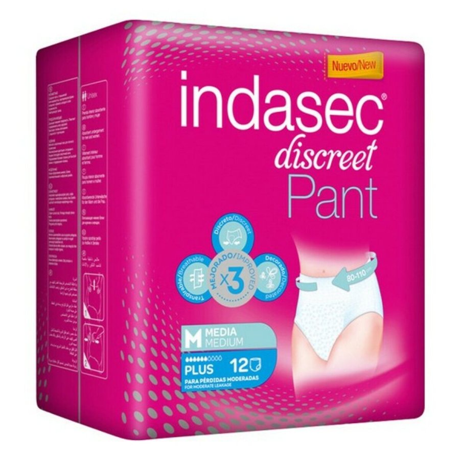 Bleer til Ikke-Afhngige Personer Pant Plus Indasec Pant Plus (12 uds) 12 enheder #1