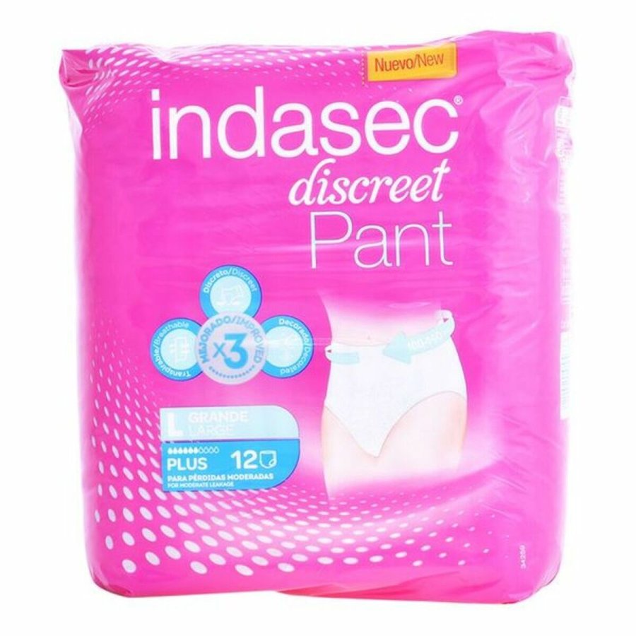 Inkontinens Bleer Pant Plus Talla Grande Indasec 3821862 (12 uds) #1