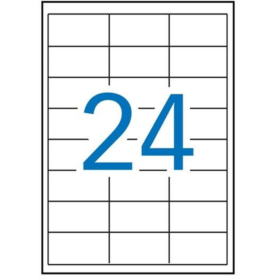 Selvklbende etiketter Apli 01263 Hvid #1