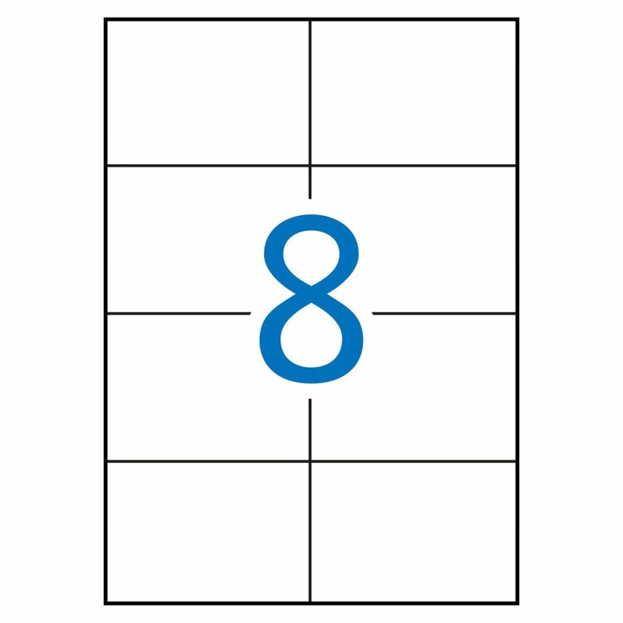 Selvklbende etiketter Apli 1279 100 Ark 105 X 74 mm Hvid #3