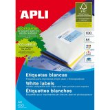 Selvklbende etiketter Apli 1281 100 Ark 210 x 297 mm Hvid #2