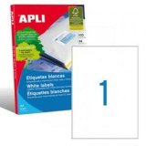 Selvklbende etiketter Apli 1281 100 Ark 210 x 297 mm Hvid #1
