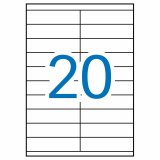 Selvklbende etiketter Apli 01299 100 Ark 105 x 29 mm Hvid #3