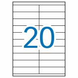 Selvklbende etiketter Apli 01299 100 Ark 105 x 29 mm Hvid #7