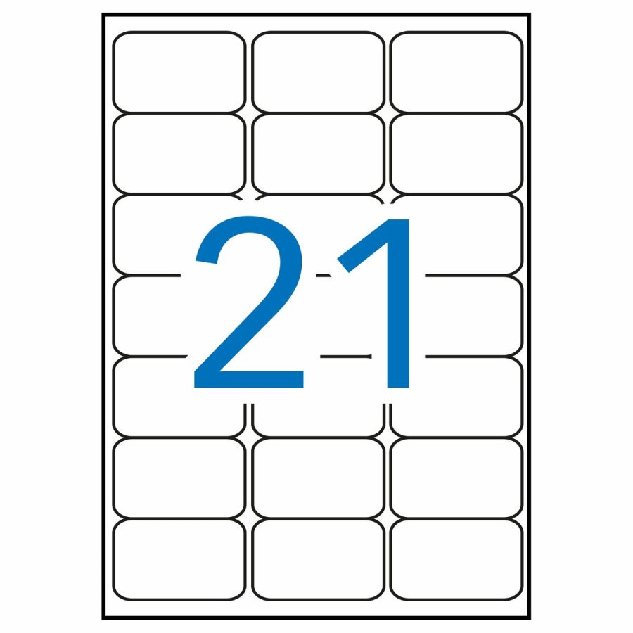 Selvklbende etiketter Apli 100 Ark 63,5 x 38,1 mm Hvid #2