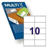 Selvklbende etiketter MULTI 3 Hvid ret 500 Ark 105 x 57 mm #3