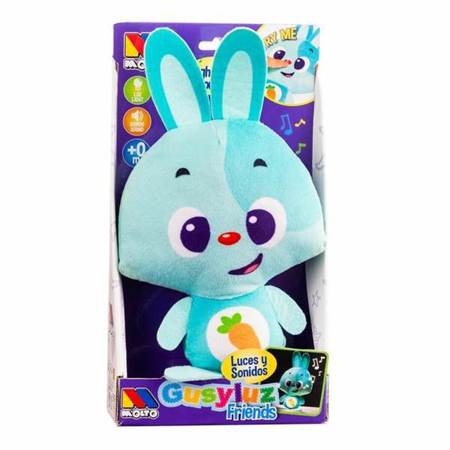 Bamse med Lyd Molt Gusy luz Baby Bunny Turkisbl 7,5 cm #3