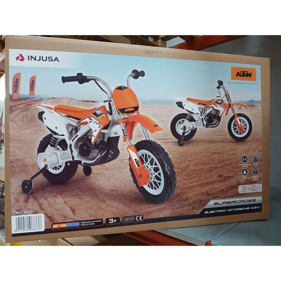 Elektrisk lbehjul til brn Injusa Cross KTM SX Orange 12 V #5