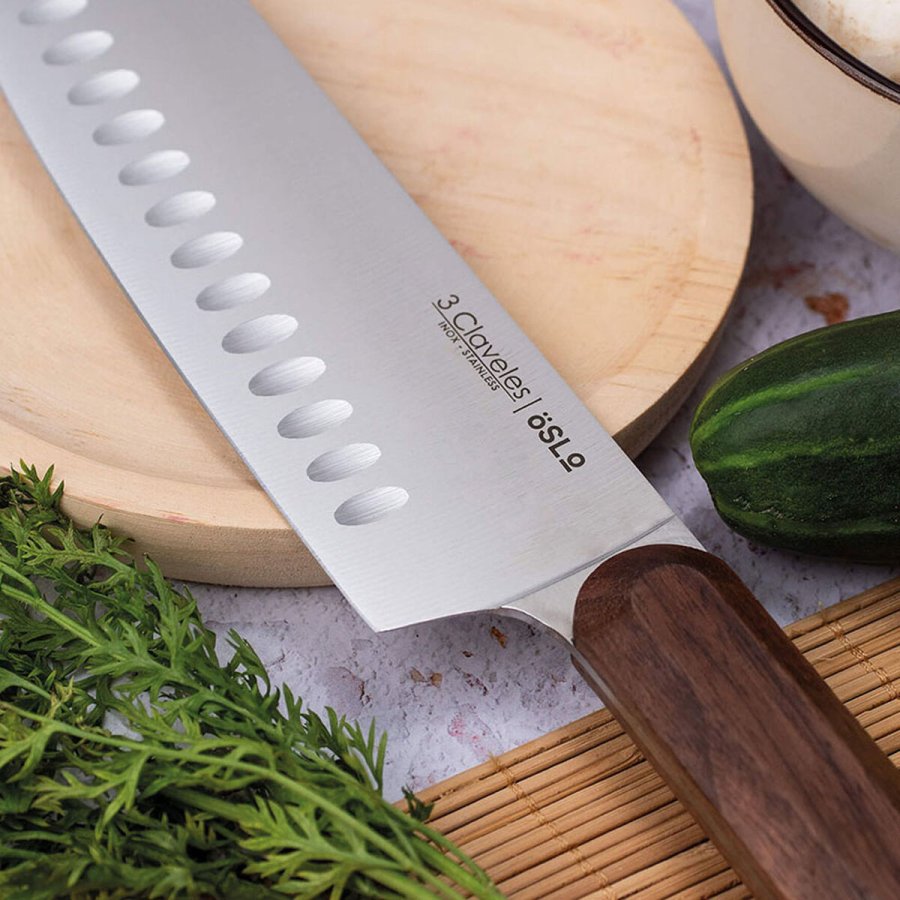 Santoku kniv 3 Claveles Oslo Rustfrit stl 17,5 cm #3