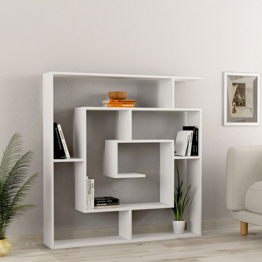 Hylder Alexandra House Living Hvid Tr MDP 125 x 129 x 22 cm Labyrint #2