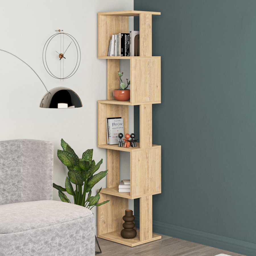 Hjrnembel Alexandra House Living Hrast Tr MDP 35 x 161 x 2 cm 5 Hylder #2