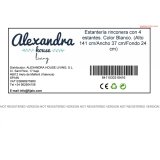 Hjrnembel Alexandra House Living Hvid Tr MDP 37 x 141 x 24 cm 4 Hylder #4