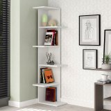 Hjrnembel Alexandra House Living Hvid Tr MDP 37 x 141 x 24 cm 4 Hylder #2