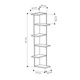 Hjrnembel Alexandra House Living Hvid Tr MDP 37 x 141 x 24 cm 4 Hylder #3