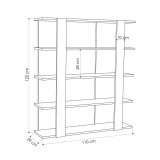 Boghandel Alexandra House Living Hrast Tr MDP 110 x 122 x 29 cm 4 Hylder #4