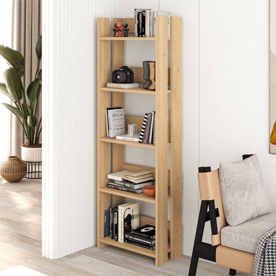 Boghandel Alexandra House Living Hrast Tr MDP 57 x 155 x 25 cm 5 Hylder #2