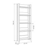Boghandel Alexandra House Living Hrast Tr MDP 57 x 155 x 25 cm 5 Hylder #4