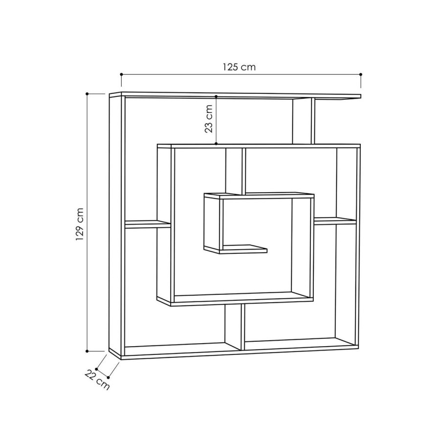 Hylder Alexandra House Living Hrast Tr MDP 125 x 129 x 22 cm Labyrint #4