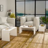 St med 3 borde Alexandra House Living Hvid Tr MDP 32 x 65 x 30 cm 24 x 65 x 30 cm 39 x 65 x 30 cm #3