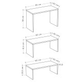 St med 3 borde Alexandra House Living Hvid Tr MDP 32 x 65 x 30 cm 24 x 65 x 30 cm 39 x 65 x 30 cm #4