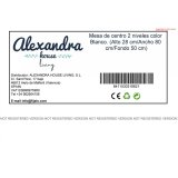 Sofabord Alexandra House Living Hvid Tr MDP 80 x 28 x 50 cm Dobbelt hjde #2