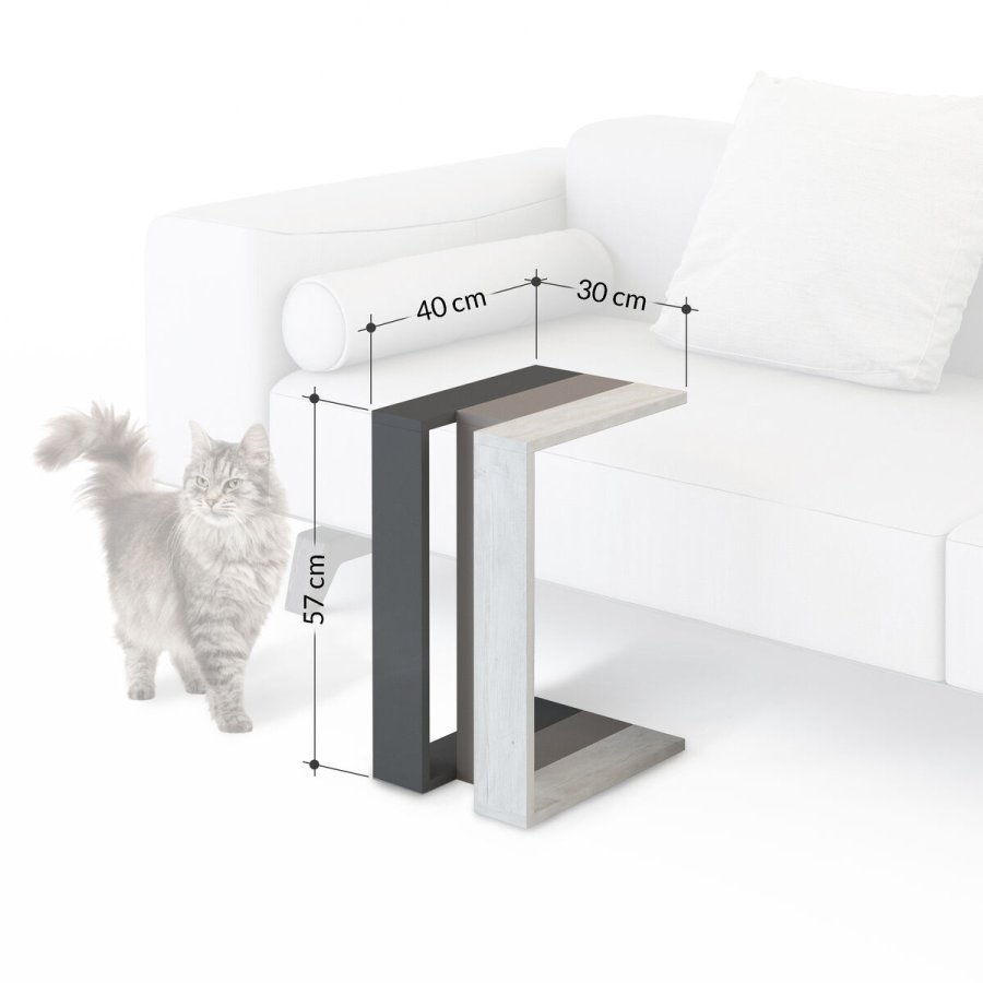 Sofabord Alexandra House Living Hvid Tr MDP 30 x 57 x 40 cm #4