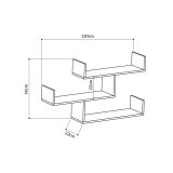 Hylder Alexandra House Living Hrast Tr MDP 119 x 67 x 22 cm #4