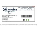 Skobnk Alexandra House Living Hvid 84 x 44 x 29 cm 2 Hylder #29