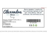 Skobnk Alexandra House Living Hvid Gr 100 x 44 x 35 cm 2 Hylder 1 dr #29