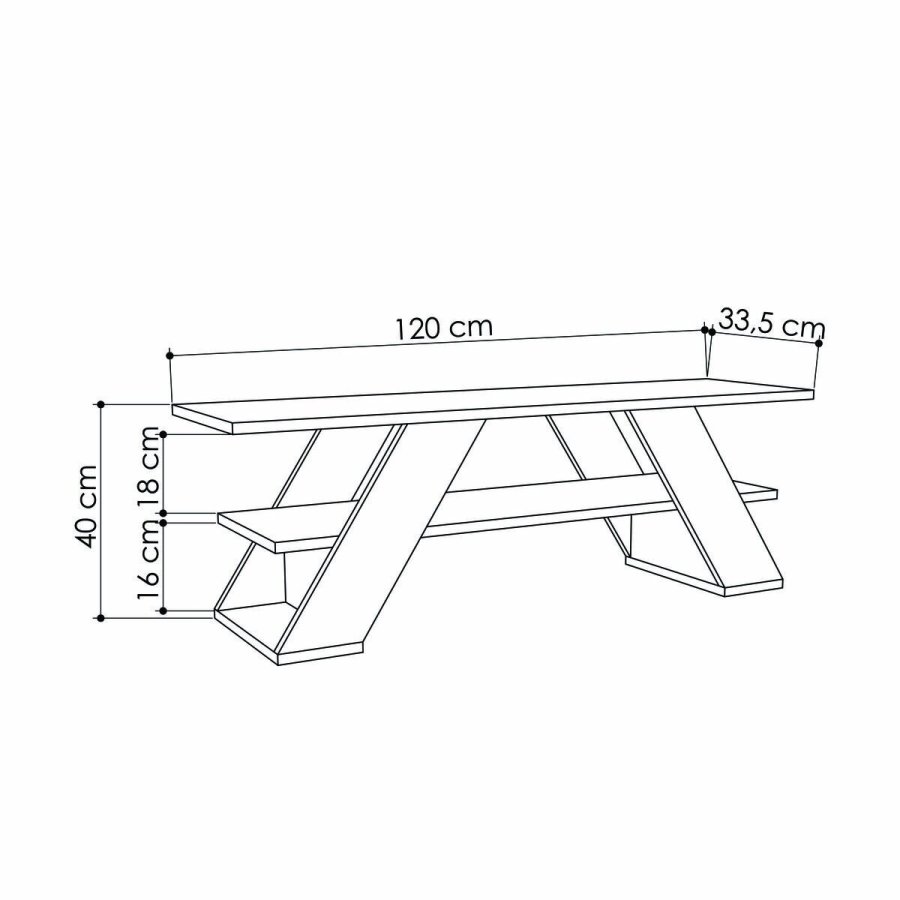 mbler Alexandra House Living Diagonal Brun 120 x 40 x 33 cm #6