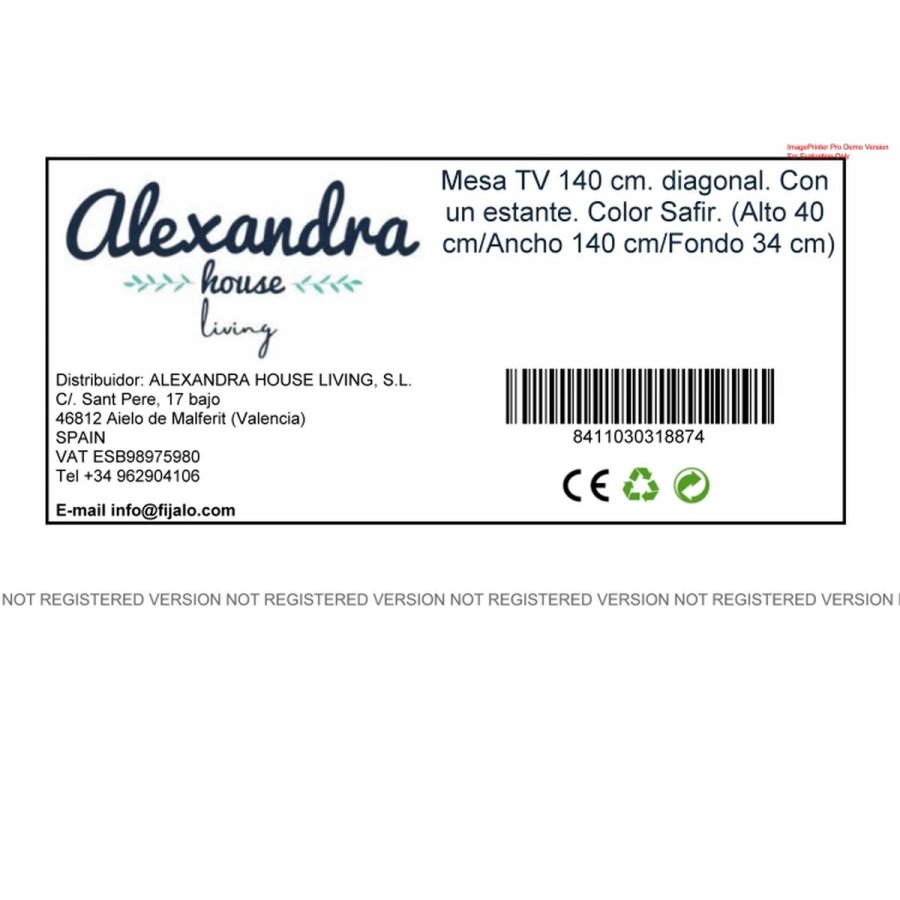 mbler Alexandra House Living Diagonal Brun 140 x 40 x 34 cm #2
